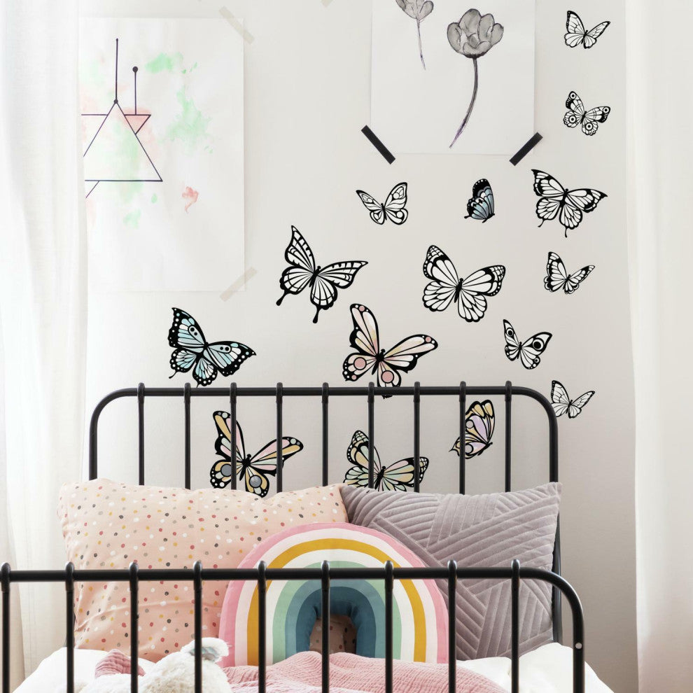 Color Your Own Butterflies Peel And Stick Wall Decals