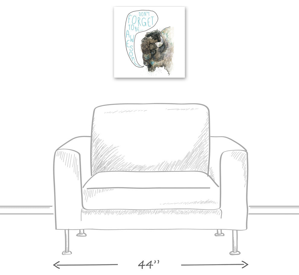 Don't Forget Buffalo 16x16 Canvas Wall Art