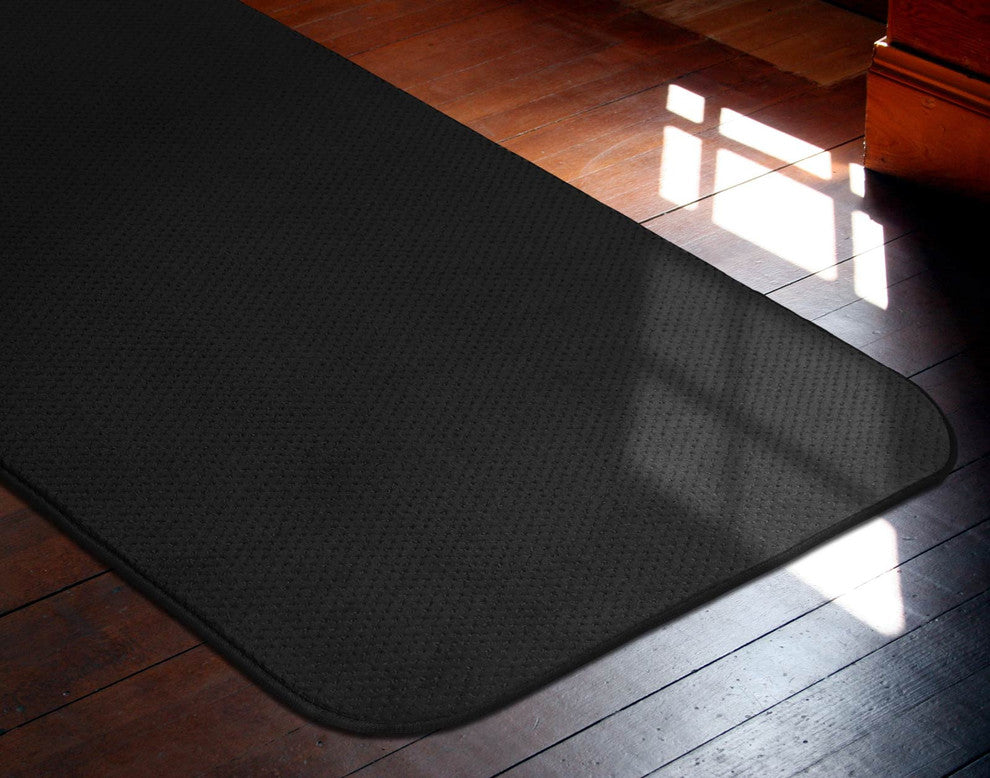 Skid-Resistant Carpet Runner Black, 48"x8'