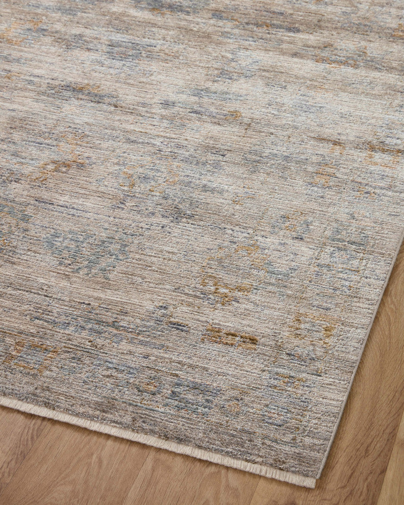 Jean Stoffer x Loloi Katherine Pebble / Ocean 5'-3" x 5'-3" Round Accent Rug