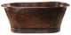 BTM72D 72'' Hammered Copper Slipper Style Bathtub