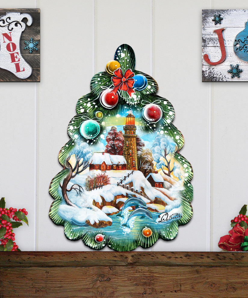 Lighthouse Tree Door Hanger