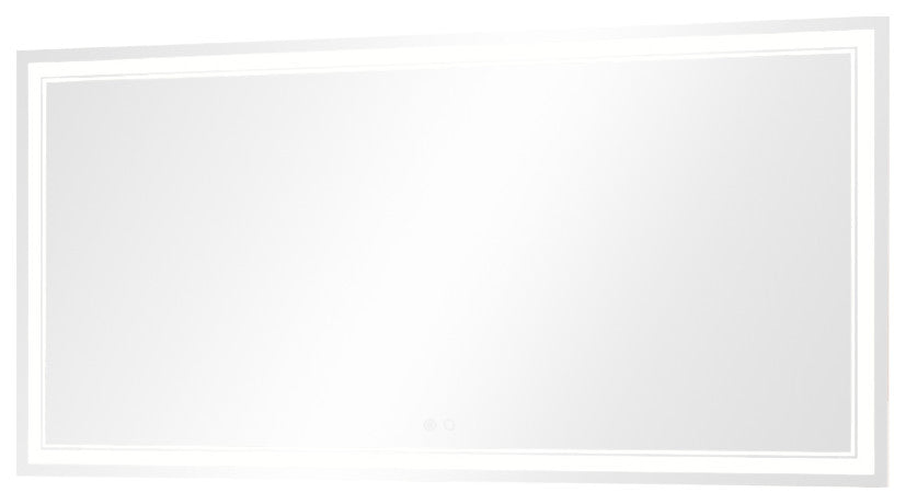 3-Colors LED Bathroom Mirror, Anti-Fog Memory Dimmable, Sliver, 72"x36"
