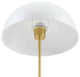 Table Lamp, White Gold, Metal, Modern, Mid Century Cafe Bistro Hospitality