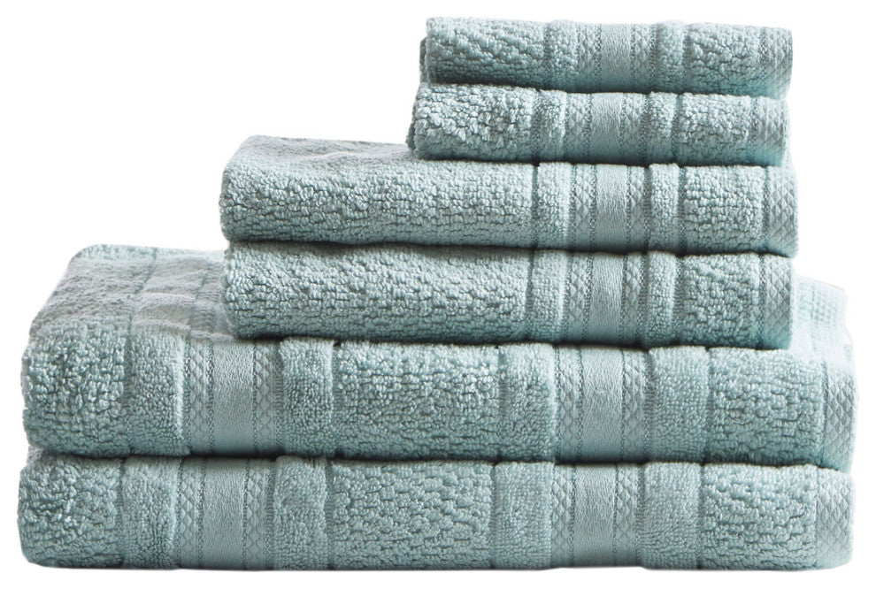Madison Park Essentials Adrien Cotton Quick Dry Bath Towel 6 Piece Set