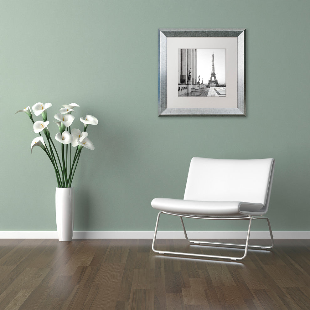 Alan Blaustein ''Tour Eiffel 5'' Art, Silver Frame, White Mat, 16x16