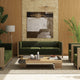 Georgia 81" Cane Rattan Tuxedo Sofa, Olive Green