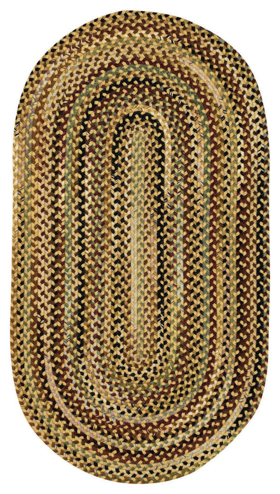 Capel Bangor Amber 0070_100 Braided Rugs - 7' X 9' Oval