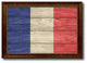 France Country Textured Flag Print With Brown Gold Frame, 15"X21"