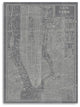 36" x 24" Gray and White Aerial New York Map Canvas Wall Art