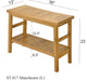 Outdoor Teak Patio Manchester Shower Spa Bench with Bottom Shelf, Large: 30" X 1