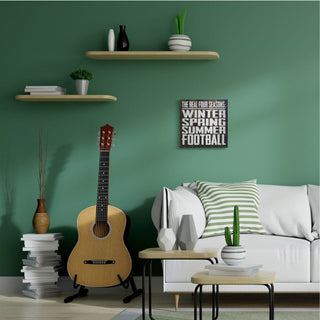The Real Seasons with Football Quote Masculine Sports Words ,1pc, each 17 x 17