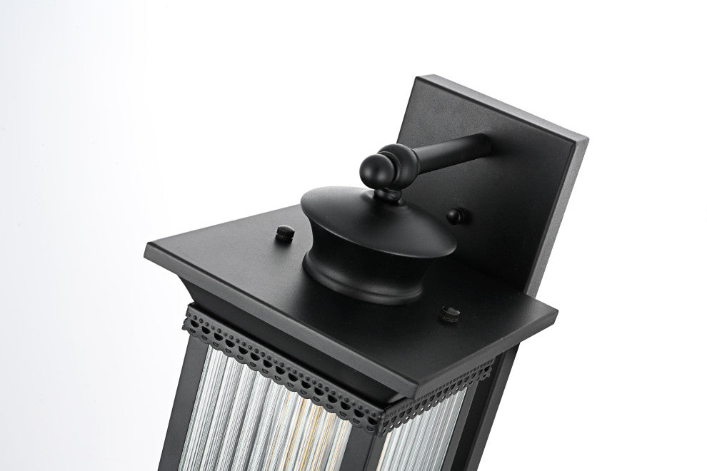 Home Living 7" Outdoor Wall Sconce, Black
