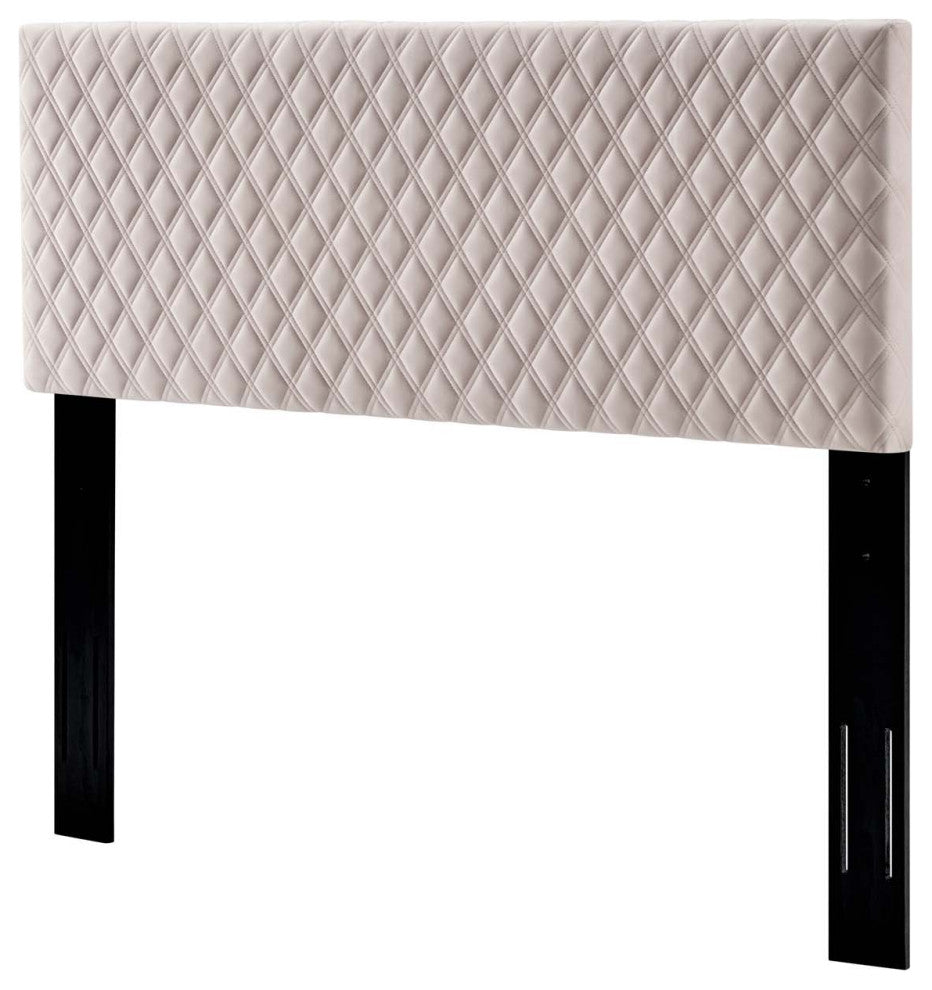 Headboard, King Size, Velvet, Pink, Modern Contemporary, Bedroom Master Suite