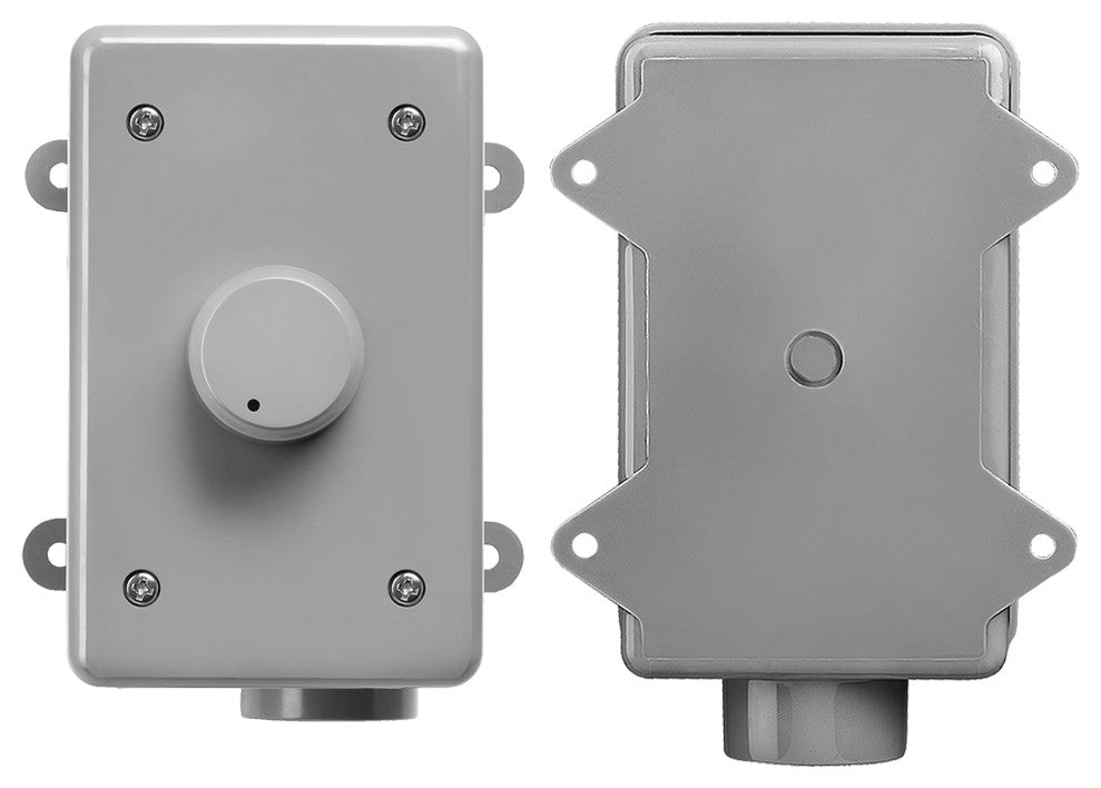 Impedance Matching 100W Rotary Weather-Resistant Outdoor Volume Control, Grey