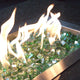 1/2" Reflective Tempered Fire Glass, Terrestrial Green, 10 lb. Jar