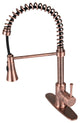 Brienza Residential Spring Pull Down Kitchen Faucet Deck Plate in Antique Copper