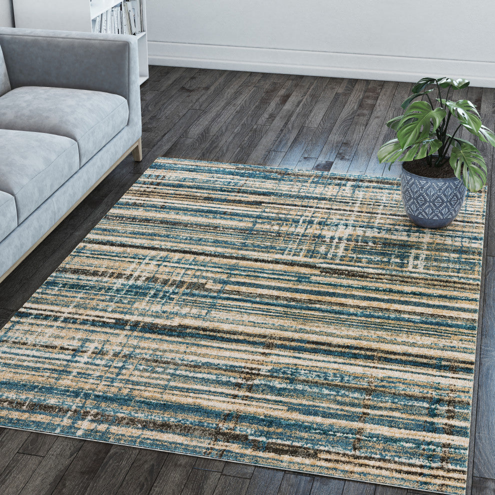 Dalyn Karma KM8 Blue 3'3" x 5'1" Rug