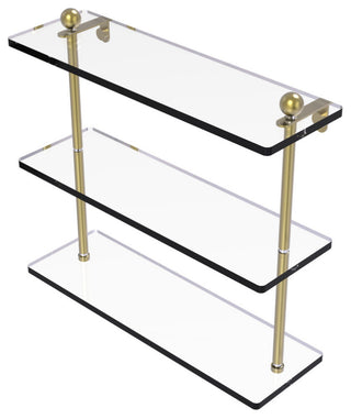 Allied Brass 16"Triple Tiered Glass Shelf