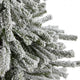 6' Flocked Long Vermont Pine Faux Xmas Tree W/758 Bendable Branches & 250 Lights