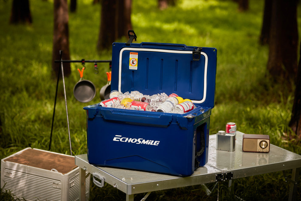 EchoSmile 40 qt. Rotomolded Cooler, Navy Blue