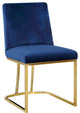 Heidi Velvet Dining Chairs, Set of 2, Navy