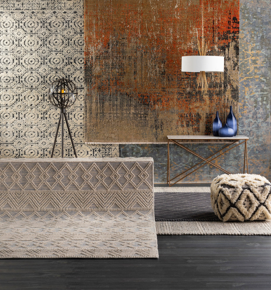 Surya Hygge HYG-2306 Global Area Rug, 8' x 10' Rectangle
