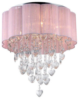 Eos 4-Light Chrome Ceiling Lamp