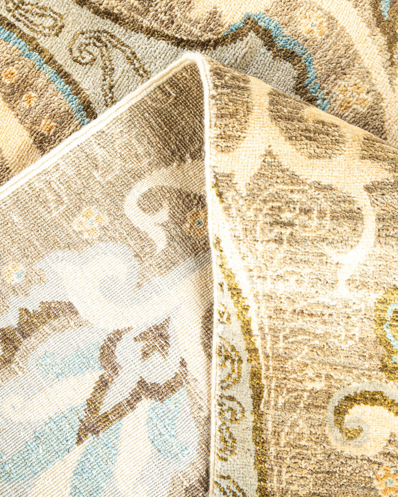 Bhoi One-of-a-Kind Hand-Knotted Area Rug Light Gray, 10'0"x14'2"