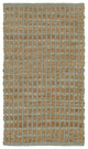 Geometric Gray Organic Jute Area Rug