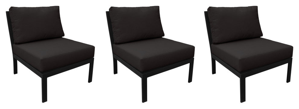 kathy ireland Madison Ave. Armless Sofa 3 Per box in Onyx