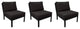 kathy ireland Madison Ave. Armless Sofa 3 Per box in Onyx
