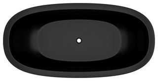 Avalon NativeStone Freestanding Soaking Tub, Charcoal, 72"