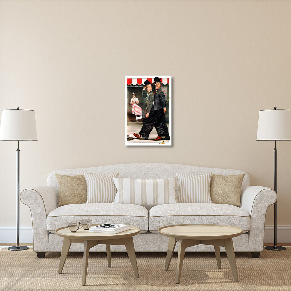 "Laurel & Hardy - Ben Turpin" Canvas by Hollywood Photo Archive, 24x36"
