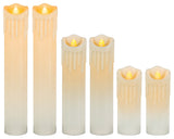 Set of 6, Battery Operated Lit Spooky Candles