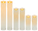 Set of 6, Battery Operated Lit Spooky Candles