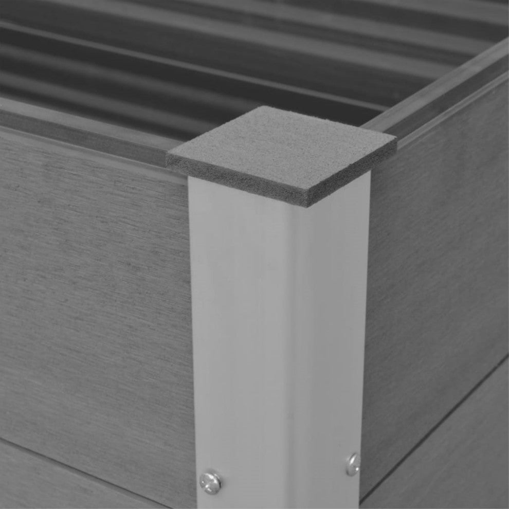 Vidaxl Garden Raised Bed Wpc 59.1"x39.4"x35.8" Gray