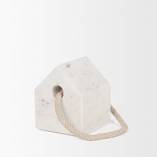 Raena White Marble House Door Stopper