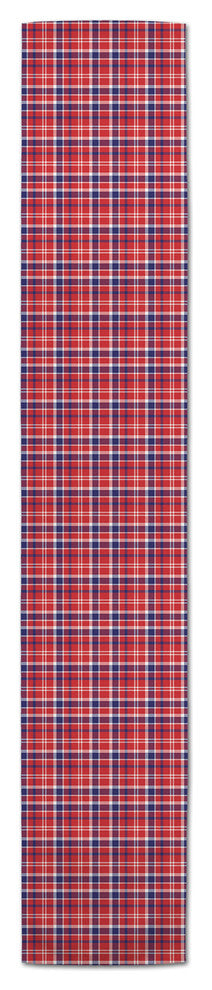 Blue and Red Plaid 16x72 Table Runner