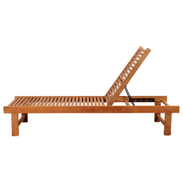 Amazonia Nias 1-Piece Outdoor Lounger | Certified Teak | Ideal for Patio