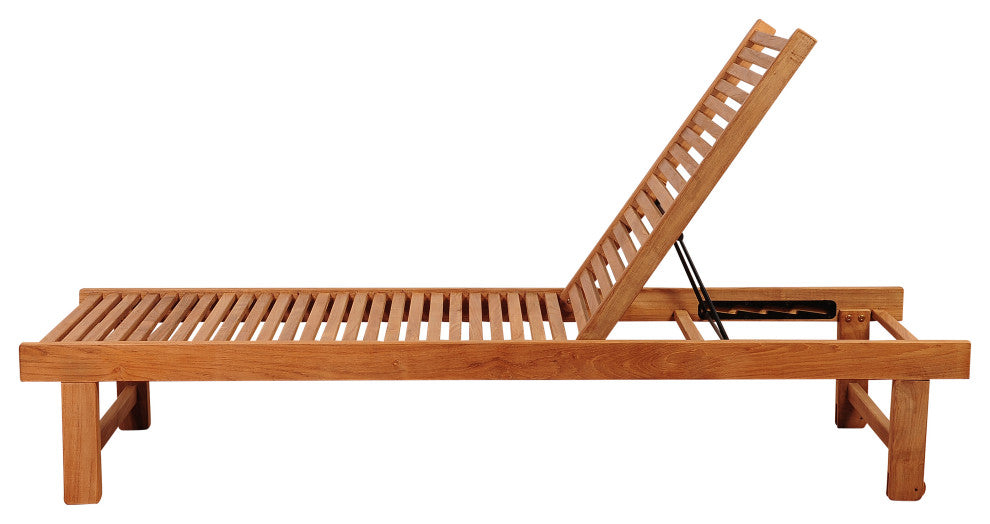 Amazonia Nias 1-Piece Outdoor Lounger | Certified Teak | Ideal for Patio