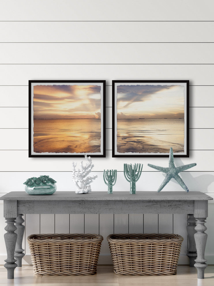 Follow the Sun Diptych, Set of 2, 32x32 Panels