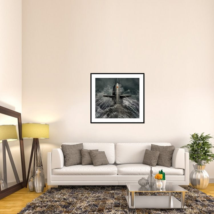 "Submarine" Framed Digital Print by Dmitry Laudin, 44x41"