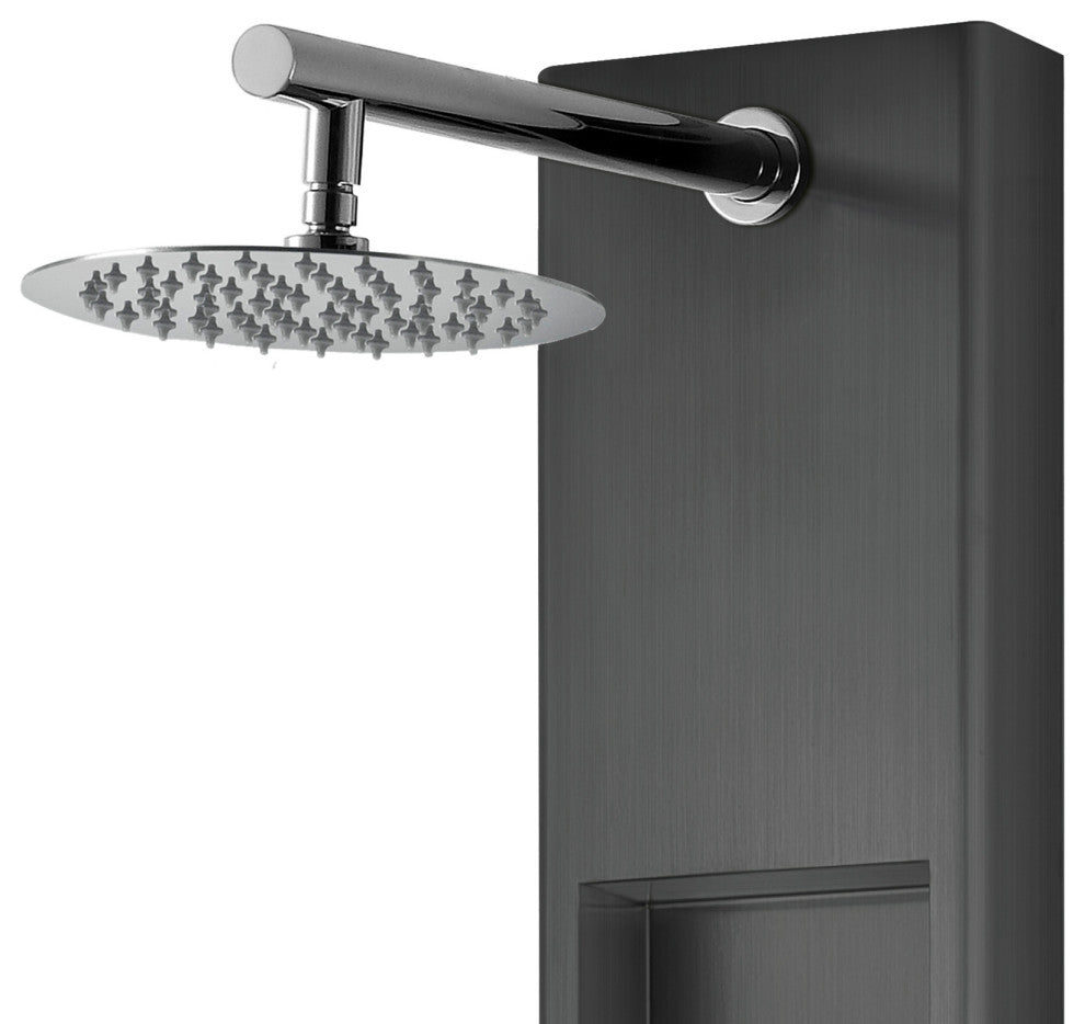 AquaNiche ShowerSpa Panel, 2.5 GPM, Gunmetal Black