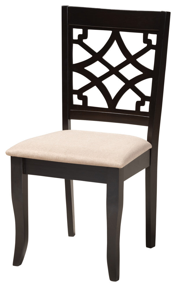 Anu Beige Fabric 5-Piece Dining Set