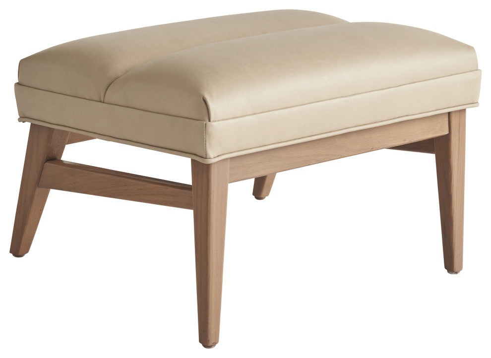 Hayley Leather Ottoman