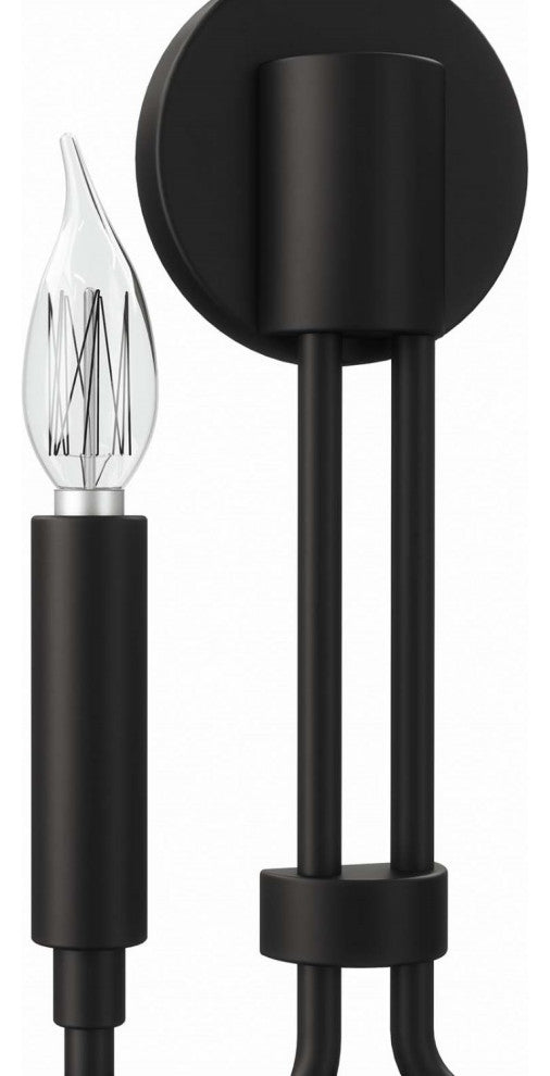 Sconce Wall Lamp Light Fixture, Black, Mid Century Living Kitchen Bistro Cafe