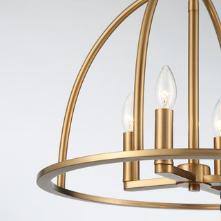 Abbott Four Light Chandelier in Vibrant Gold