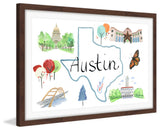 "Austin Sites" Framed Painting Print, 36x24
