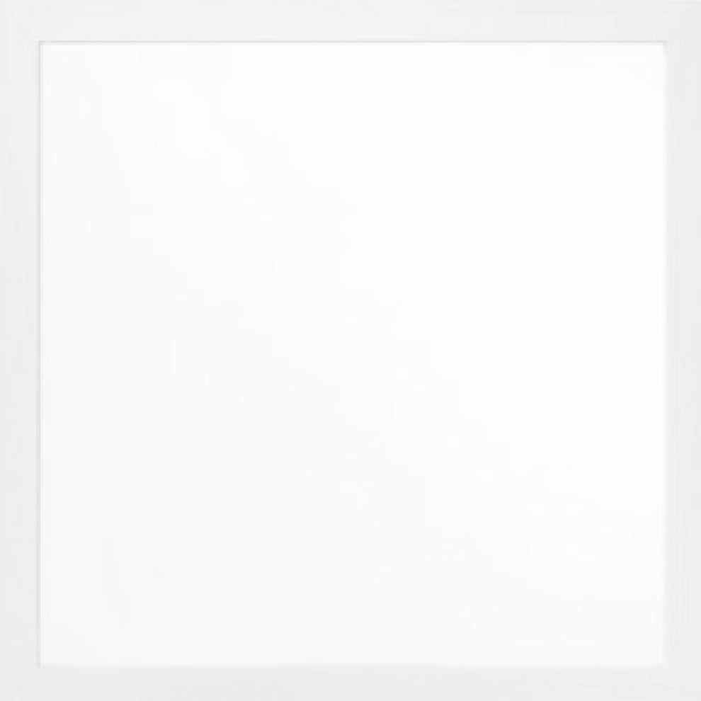 Benzara BM275059 40" Wall Mirror, Sleek Square Wood Frame, White